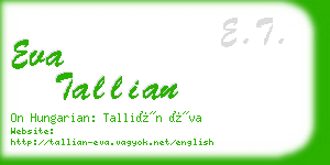 eva tallian business card